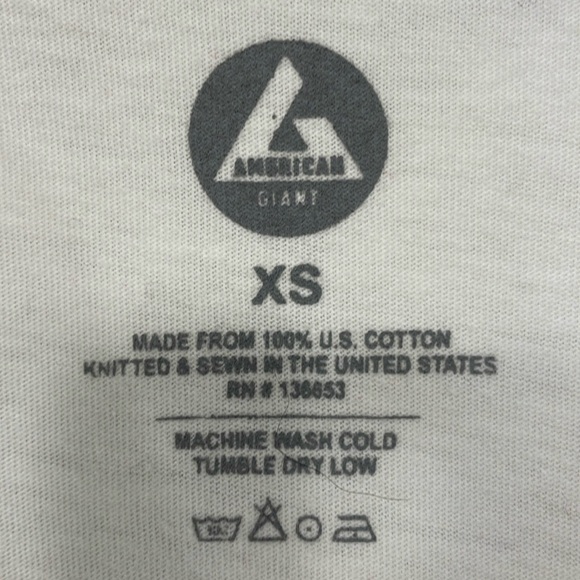 American Giant White Short Sleeve V-Neck Tee Size XS - Picture 3 of 3